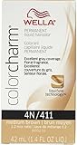 Wella Color Charm Liquid Haircolor 4n/411 Medium Brown, 1.4 oz (Pack of 4)