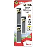 Pentel Super Hi-Polymer Lead Refills, 0.5 mm, 90 Pieces (C25BPHB3-K6)