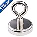 Super Strong Neodymium Fishing Magnets, 175 lbs(80 KG) Pulling Force Rare Earth Magnet with Eyebolt Diameter 1.89 inch(48 mm) for Retrieving in River and Magnetic Fishing