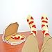 Fairly Odd Novelties Pizza Socks Funny Colorful Novelty Men's and Women's Unisex Dress Socks