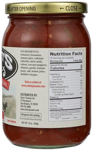 CLINTS SALSA TEXAS HOT, 16 OZ