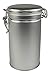 Steel Loose Leaf Tea and Spice Tin Round Canisters with Latch Cover - Set of 4