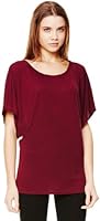 Bella + Canvas 3.7 oz. Flowy Draped Sleeve Dolman T-Shirt (8821) -MAROON -L