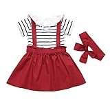 Toddler Girls Clothes Black White Stripes Ruffle