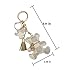 HEIMAXING Leather Tassel Bear Keychain, Baby Bear Keychain Key Chain Rings for Women Girls