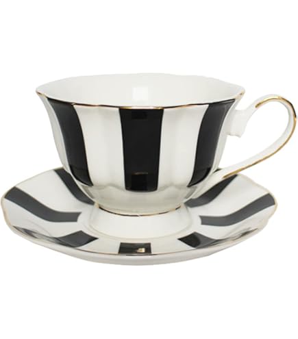 Amazon.com | EKUEE Black and White Retro Series European Striped