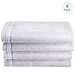 Creative Scents 100% Cotton Velour Fingertip Towels - 4 Pack 11 by 18 Inch – Decorative, Extra Absorbent and Soft Face Towel, Ideal for Bathroom and Powder Room (White)