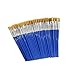 Children's Art Paintbrushes,Little Painting Brushes for Kids with Flat Tip Blue 14cm (100 Pieces) primary