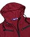 Zeger Men Zip Up Hoodies Kangaroo Pocket Hoodie Casual Hooded Vest Red L