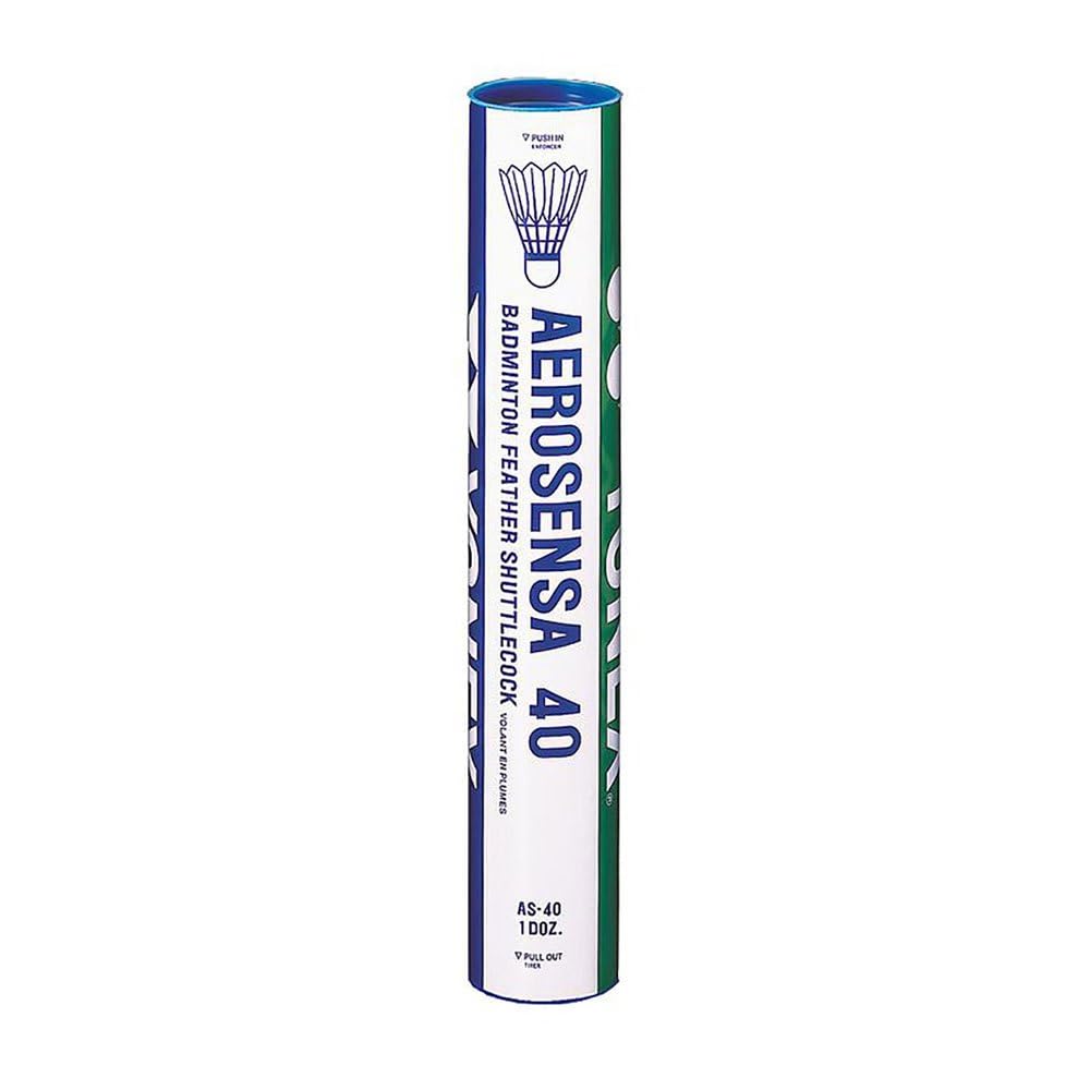 YONEX Aerosensa 40 Shuttlecocks - White, 12 Pack, one, YX040