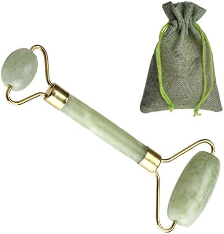 Handmade Original Jade Roller for Face Slimming Massage Therapy | Gua Sha Ice Treatment Rollers | 100% Natural Stone Perfect For Skin Toning, Face, Neck, Eyes Best Facial Tool