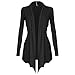 DRSKIN Women's Open - Front Long Sleeve Knit Cardigan (4XL, Black)