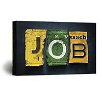 Canvas Wall Art License Plate Canvas Prints Home Artwork Decoration for Living Room,Bedroom - 12x18 inches