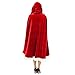 Quesera Women's Christmas Cloak Deluxe Velet Mrs Santa Hooded Cape Costume