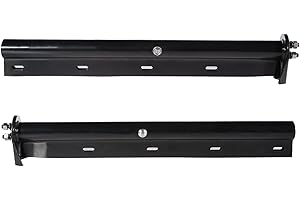 EASYINST 30" Heavy Duty Spring Loaded Black Mud Flap Hangers for Semi Trucks All in One Kit - Straight - Bolt Spacing: 1-1/8" - Kit Contains All Hardware for mounting Flaps - 1 Pair (2 PCS)