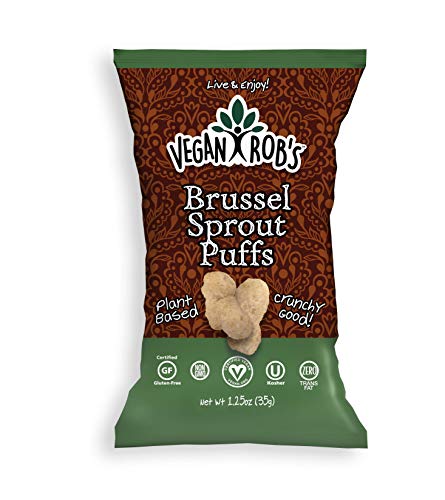 Vegan Rob's Puffs, Brussel Sprout, 1.25 Ounce Snack Size Bags (12 Count), Gluten-Free Snack, Plant Based, Vegan, Zero Trans Fats, Non GMO - Thumbnail 2