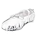 MSMAX Adult Lyrical Ballet Dance Shoes Women Yoga Flat Silver Costume Slippers for Men 9 M US