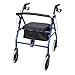Homgrace Rollator Walker, Folding Mobility Rolling Walker Padded Seat with 8″ Wheels (Blue)thumb 1