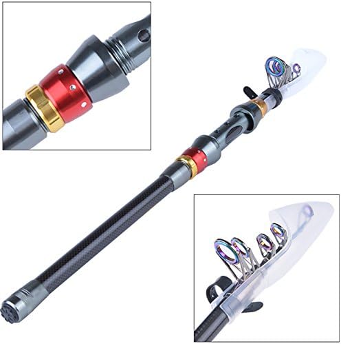 Kize Portable Telescopic Fishing Rod Travel Spinning Fishing Pole for Travel Outdoors