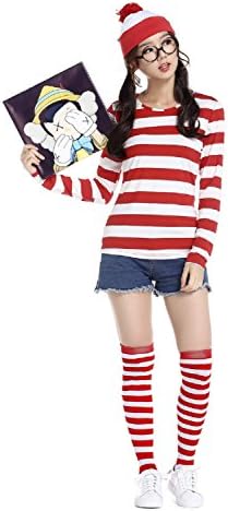 Taipin Where's Waldo Costume Adult Funny Sweatshirt Hoodie Outfit