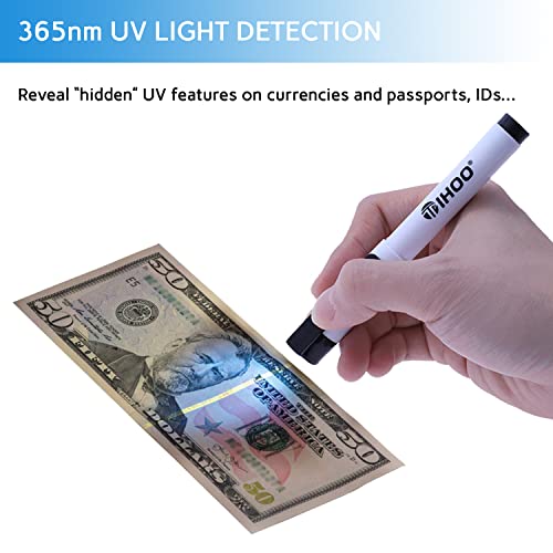 TIHOO Counterfeits Money Detector Pen with UV Light, Money Marker