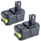 Biswaye 2 Pack 5000mAh 18V Lithium Battery P108 for Ryobi, Replacement for Ryobi 18-Volt ONE+ Cordless Power Tools Battery P122 P102 P103 P104 P105 P107 P108 P109