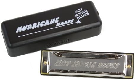 Hurricane Harps, "Hot House Blues" Harmonica, 10 Hole Diatonic, Key of B