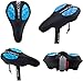 Miniues Gel Bike Seat Cover, Soft Silicone Cushion Comfortable Bicycle Saddle Replacement for Exercise, Mountain Road Gym Bike Seat, Toddler Bike Seat, Gel Padded Cyclingthumb 3