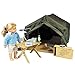 The Queen's Treasures Gombe Rainforest Wooden 18 Inch Doll Camp Research Table & Chair Set Inspired by Dr. Jane Goodall! Outdoor Adventure Furniture & Accessories Fits American Girl