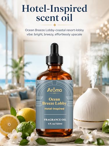 Ocean Breeze Lobby — a Hotel-Inspired Fragrance Oil that Feels Like a Coastal Resort Lobby, Diffuser Oil for Home for Diffusers and Crafting