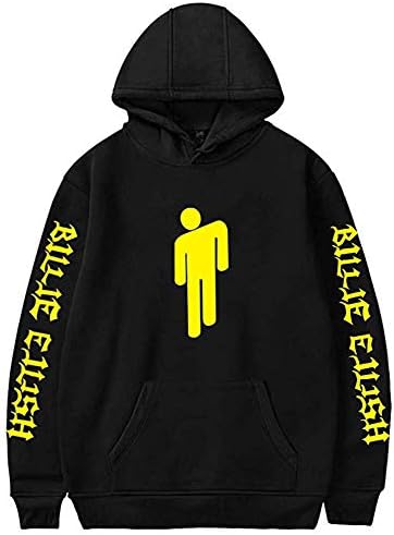 Forlove365 Unisex Bi-ll-ie Ei-li-sh Pullover Hoodie Sweater Long Sleeve Sweatshirt Music Lover Gift