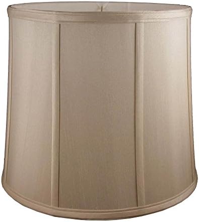 Round Drum Lampshade in Taupe (12 in. Diam x 14 in. H)
