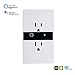 Smart WIFI Wall Outlet Plug Duplex Receptacle Switch Wireless In-Wall Plate Socket Compatible with Alexa Echo Google Home Remote Control Lighting Appliance