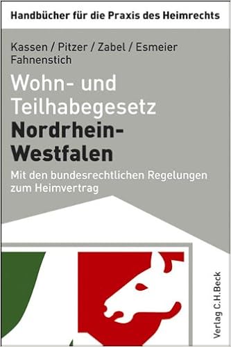 Wohn Und Teilhabegesetz Nordrhein Westfalen Mit Den Bundesrechtlichen Regelungen Zum Heimvertrag Amazon De Kassen Dirk Pitzer Peter Zabel Marc Esmeier Hans Jorg Fahnenstich Jurgen Bucher