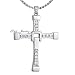 OCARLY 925 Fast and Furious Dominic Toretto's Cross Pendant Necklace Vin Diesel, 925 Cross Necklace Pendant Jewelry