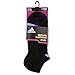 adidas womens Cushioned No Show Socks (3-Pair), Black/ Light Flash Purple/ Green Glow/ Bold Pink, Medium
