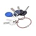 eBoot 2 mm Colored Steel Wire Keychain Cable Key Ring, 14 Pieces