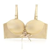 Bluewhalebaby Add Two Cups Bras for Women Super Lifted Extreme Push up Padded Unlined Sexy Brassiere by
