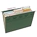 Smead TUFF Hanging File Folder with Easy Slide Tab, 1/3-Cut Sliding Tab, Letter Size, Standard Green, 20 per Box (64036, Rod Color May Vary)
