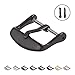 Archer Watch Straps - Stainless Steel Watch Strap Buckles (Brushed Black, 24mm)
