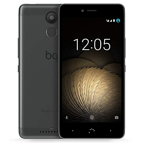 BQ Aquaris U Plus - Smartphone de 5'' (Bluetooth, Qualcomm Snapdragon 430 Octa Core, Memoria de 32 GB, 3 GB RAM, cámara 16 MP, multitáctil, Android 6.0.1 Marshmallow), Negro y Gris Antracita