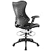 Poly and Bark Correna Drafting Chair in Mesh, Black