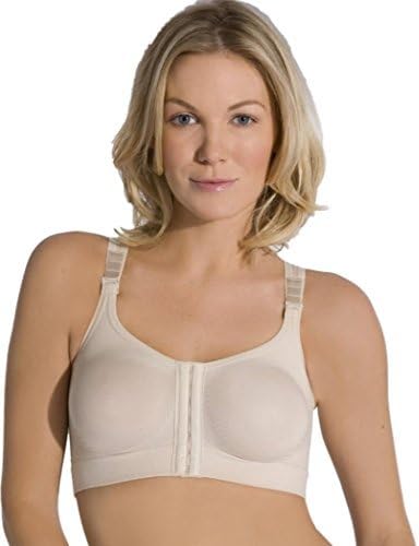 Post Surgical Softcup Bra Front Fastening (Small, Black) by Renolife by Annette