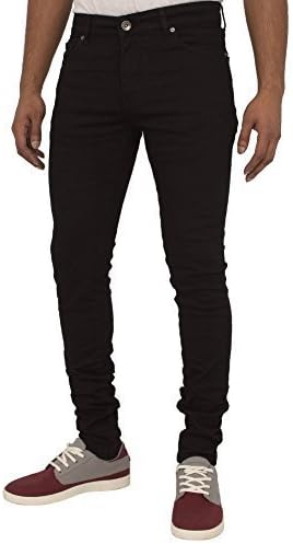 Ze ENZOENZO Mens Super Skinny Slim Fit Stretch Denim Retro Jeans Pants