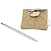 LEORX Burlap Wooden Hearts Wedding Pen Stand Set for Wedding Bridal