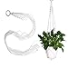 Newcomdigi Macrame Plant Hanger Indoor Outdoor Hanging Planter Basket Cotton Rope 4 Legs 40 Inch