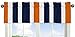 Sweet Jojo Designs Navy Blue, Orange and White Window Treatment Valance for Stripes Bedding Collection