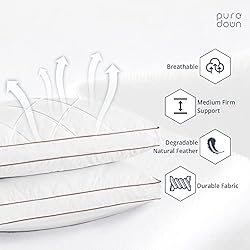 puredown Goose Feathers and Down Pillow for