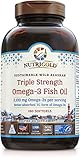 Nutrigold Triple Strength Omega-3 Gold Fish Oil Supplement, 1250 mg, 180 Softgels
