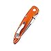 KIZER Cutlery Folding Pocket Knives Satin Drop Point Stonewashed Blade Orange Tactical EDC Knife Sunburst Aluminum Knife,Sliver Ki4419A1